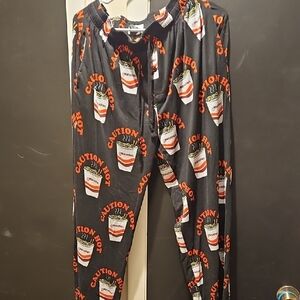Caution Hot Graphic Pajama Pants